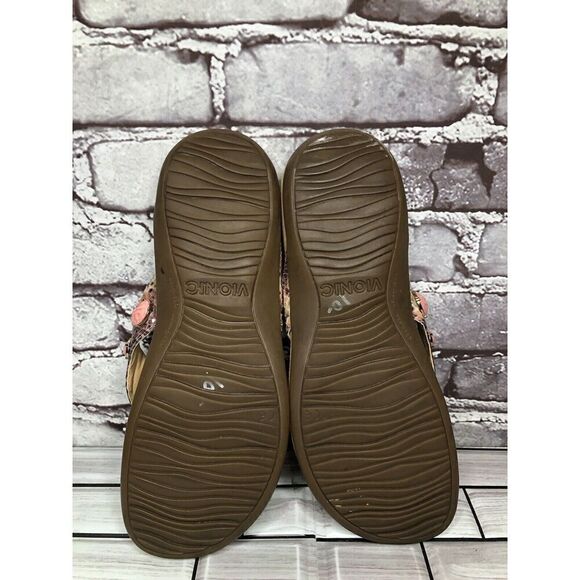 Vionic Eve 2 Jewel Pink Leather Snake Orthoheel Sandals Women's Sz 9M US/40EU - Picture 15 of 16